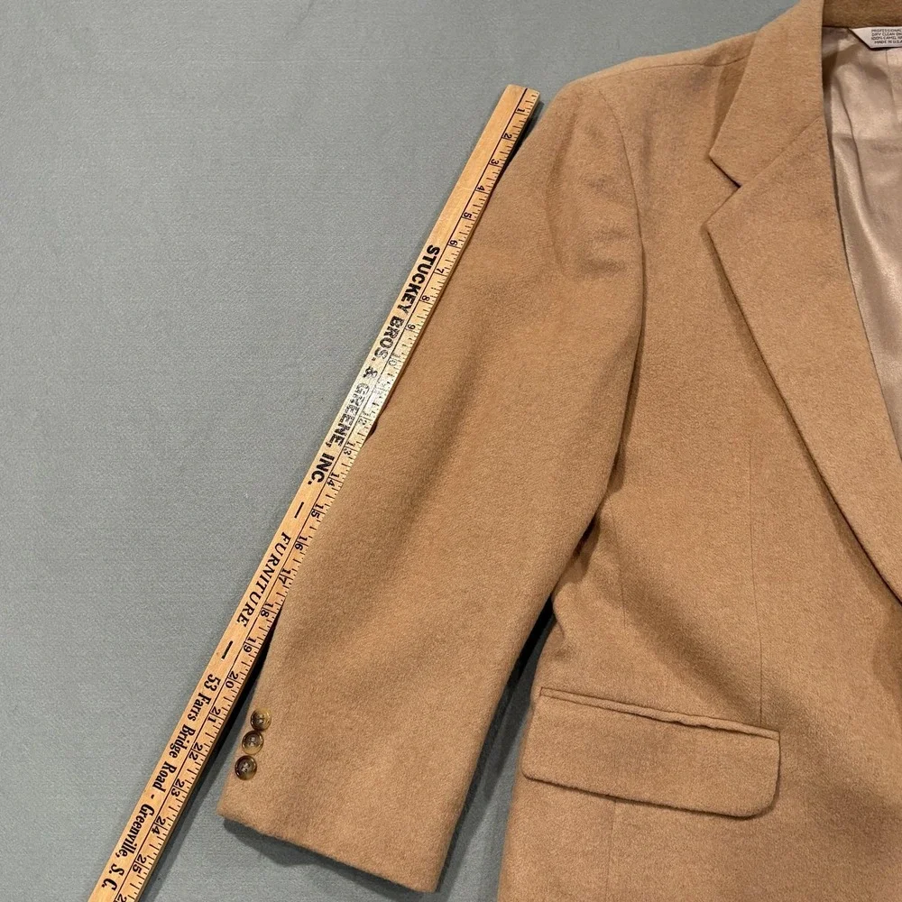 Vintage‎ Hunt Valley Blazer Mens 42 Beige Camel Hair Sport Coat Jacket